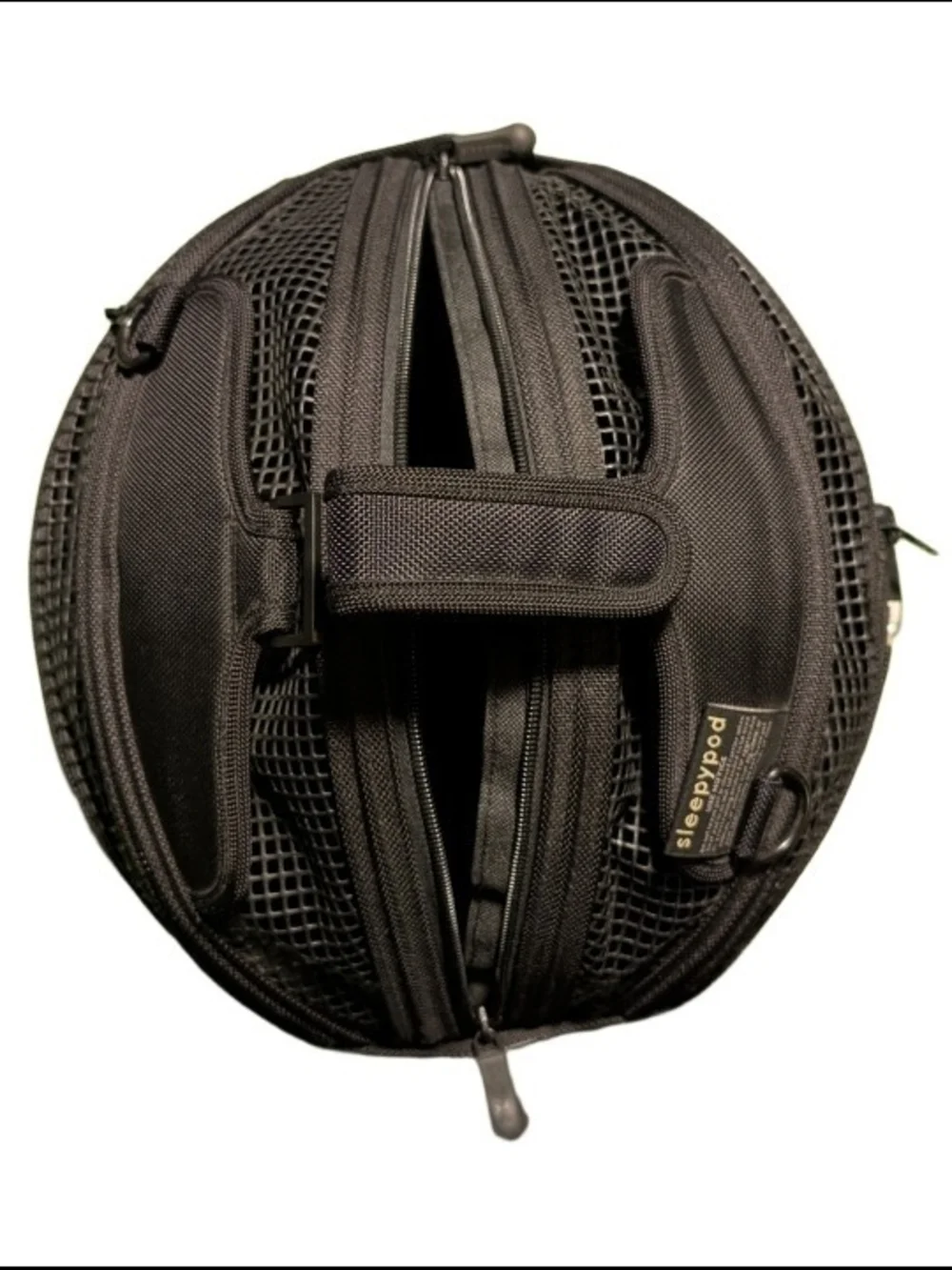 Sleepypod Black Portable Pet Pod Carrier with Adjustable Strap